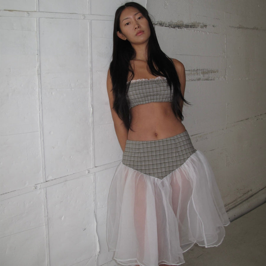 PLAID BRA TOP