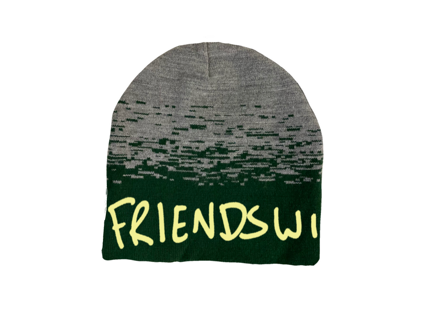 GREEN EMBROIDERY BEANIE